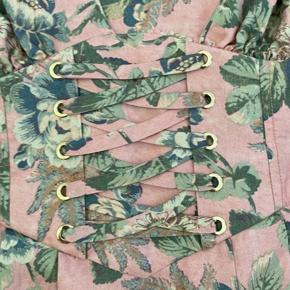 Zimmermann 100% Silk Tempest Lace Up Mini Dress Size 1 (AU 10 / USA 6) RRP $850 - Picture 7 of 12